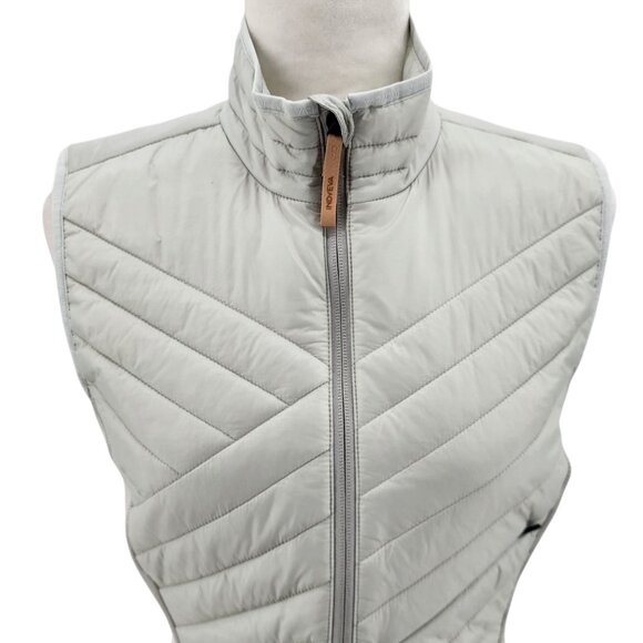 Indyeva Womens Small Vest Recycled Nylon Quilted Full Zip Insulated Gray Jacket - Picture 2 of 13